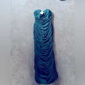 Mable hunter green rouche dress